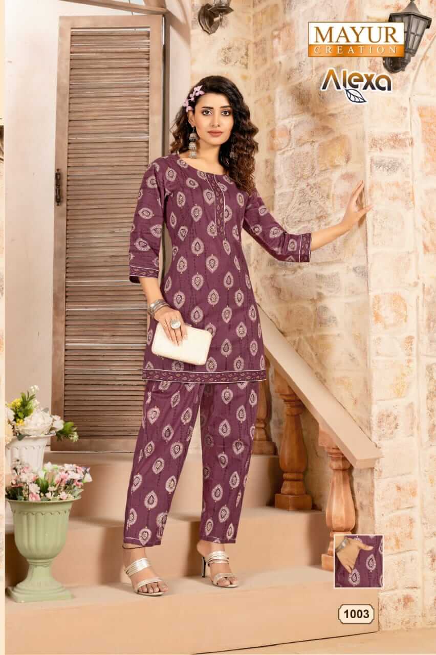 Mayur Alexa Vol 1 Co Ord Set Kurti With Bottom Catalog collection 8