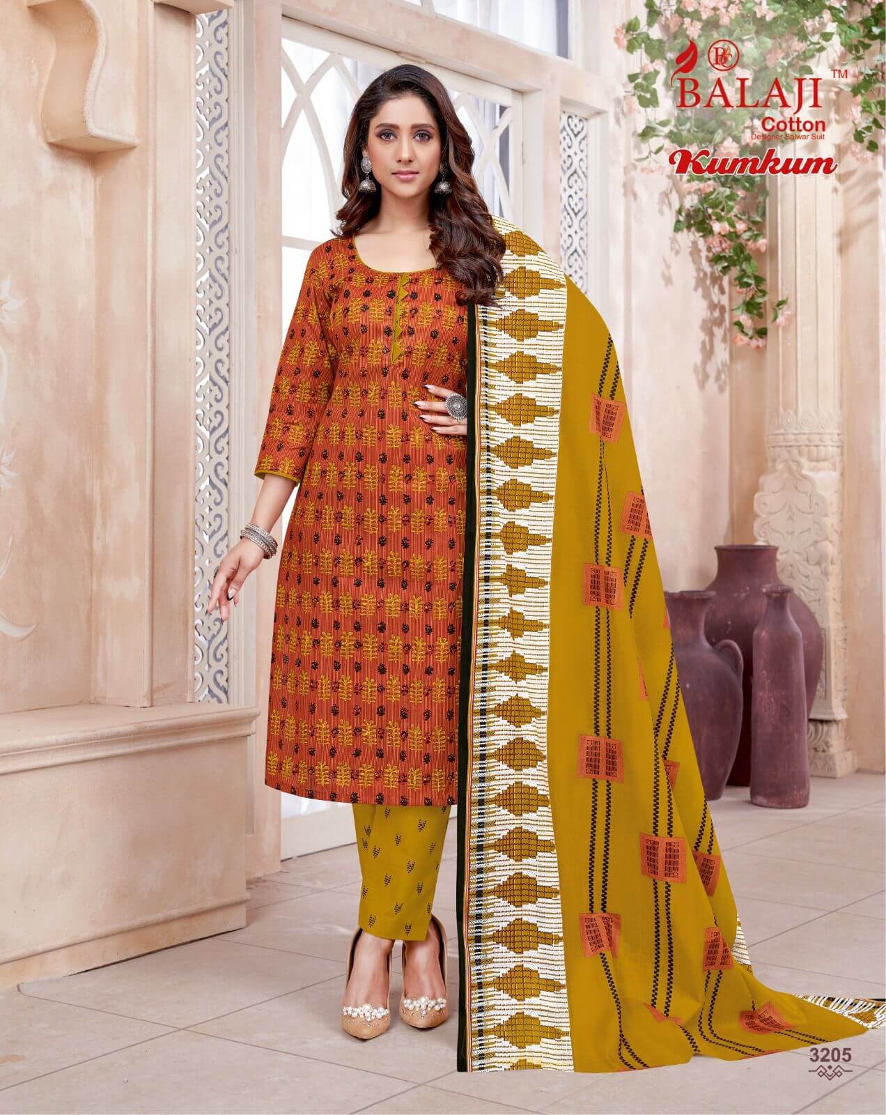 Balaji Cotton Kumkum Vol 32 Readymade Dress Catalog collection 19