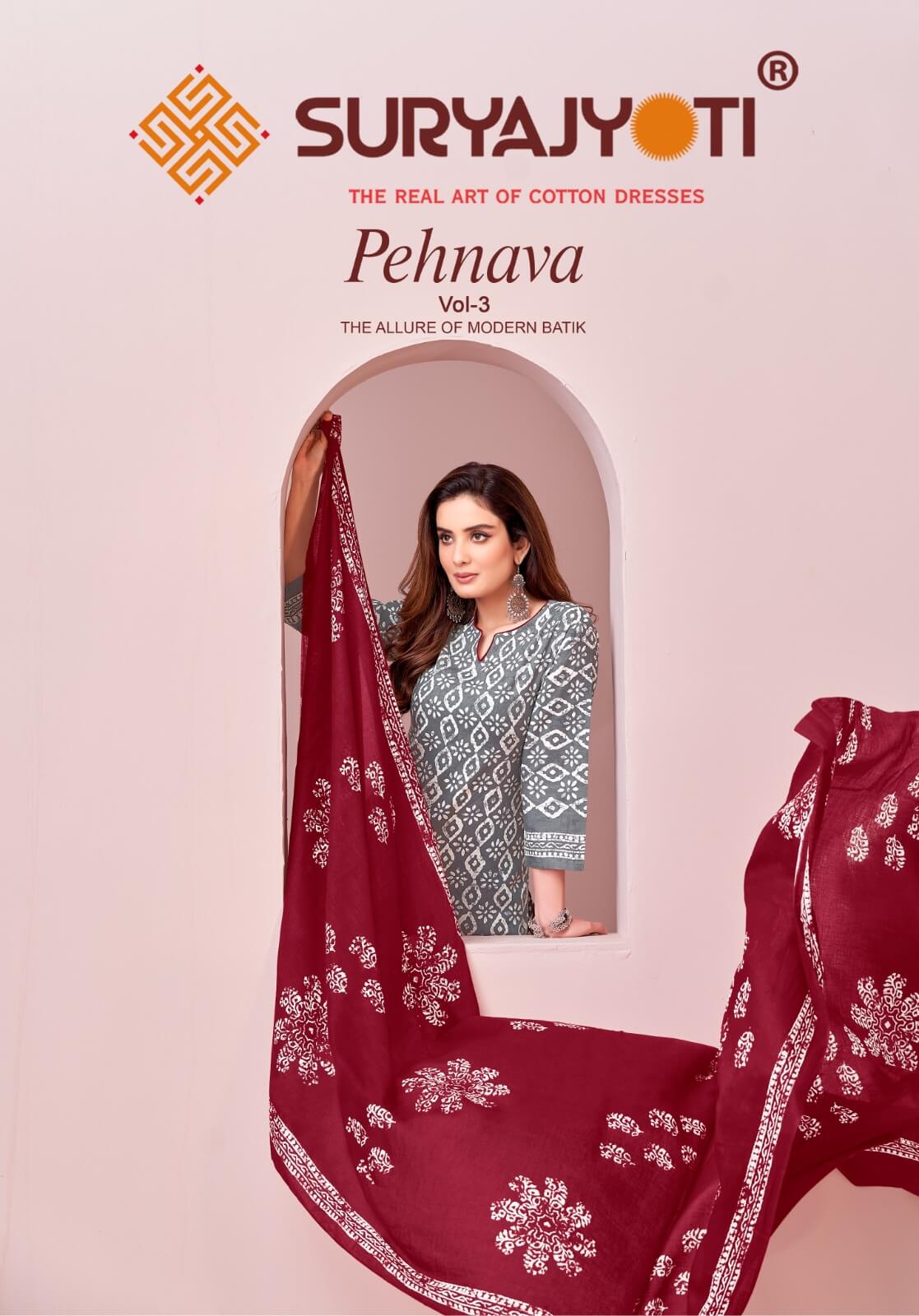 Suryajyoti Pehnava Vol 3 Batik Readymade Dress Catalog collection 10