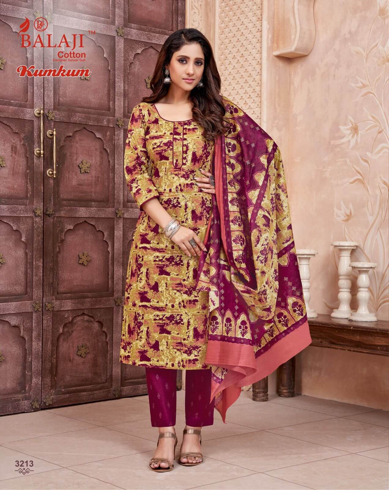 Balaji Cotton Kumkum Vol 32 Readymade Dress Catalog collection 13