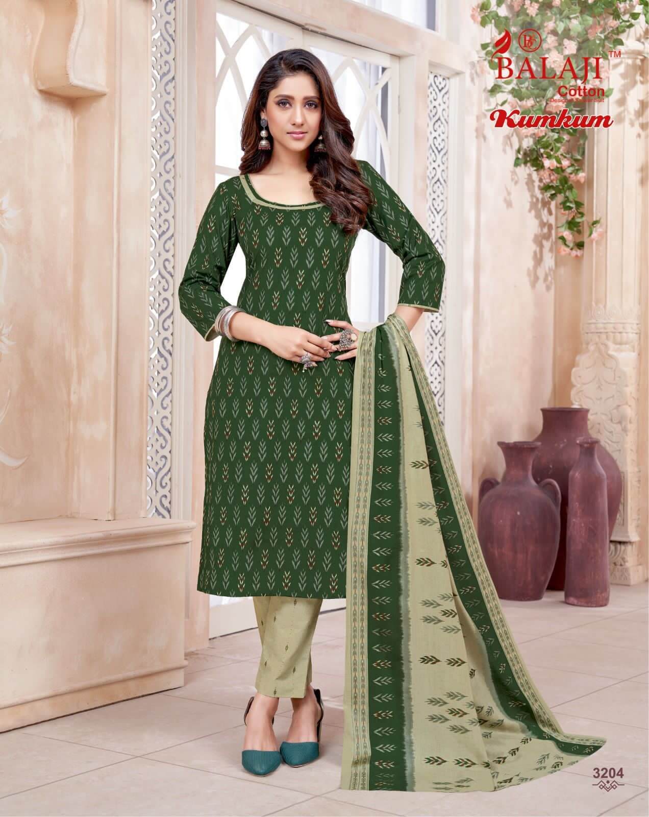 Balaji Cotton Kumkum Vol 32 Readymade Dress Catalog collection 15