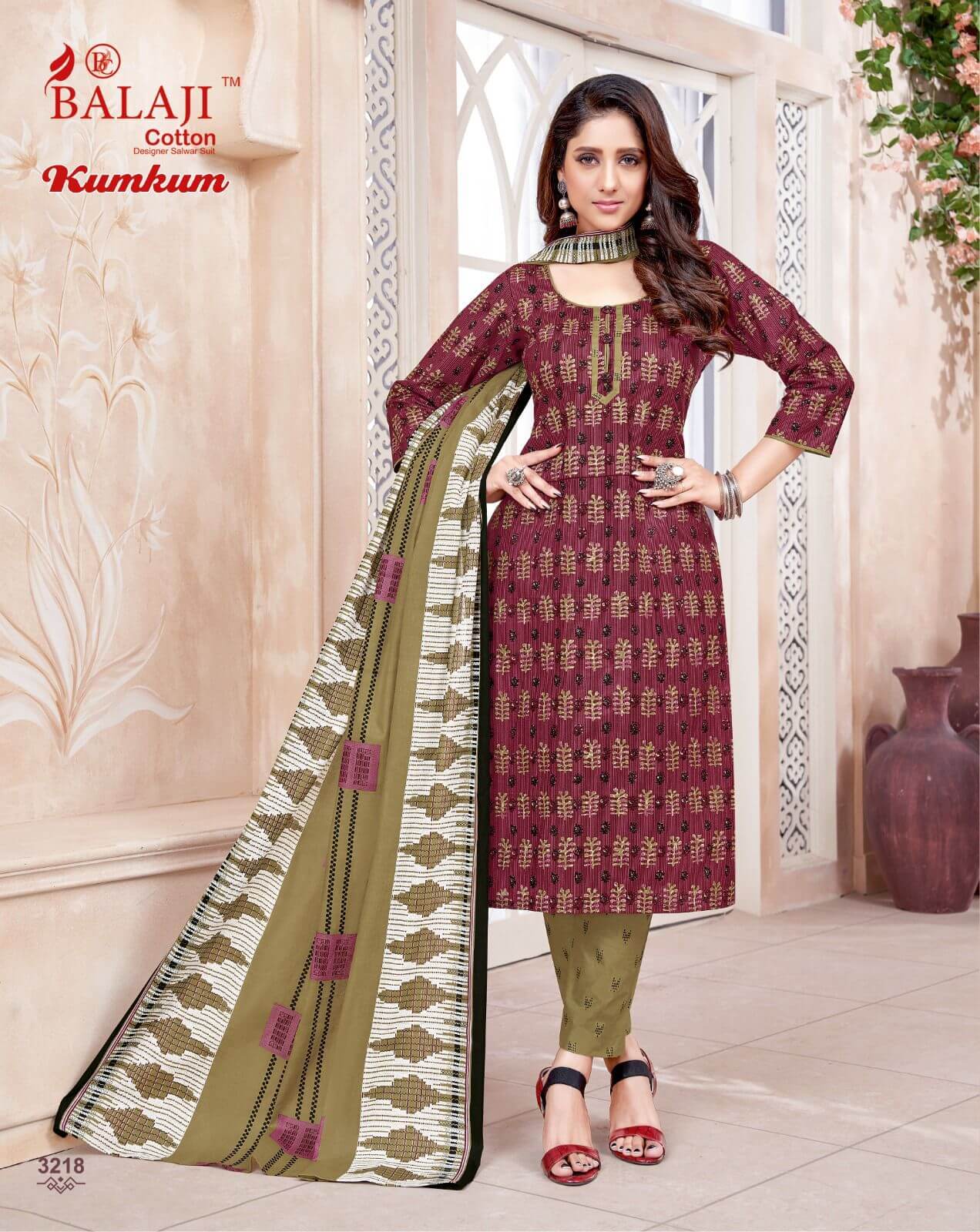 Balaji Cotton Kumkum Vol 32 Readymade Dress Catalog collection 4