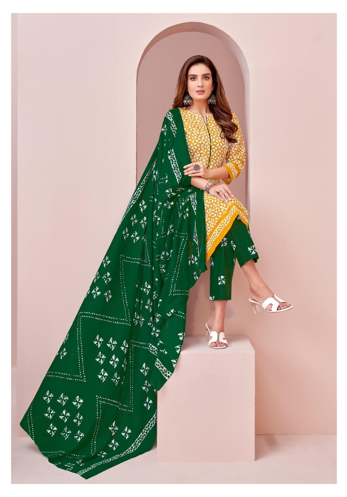 Suryajyoti Pehnava Vol 3 Batik Readymade Dress Catalog collection 19