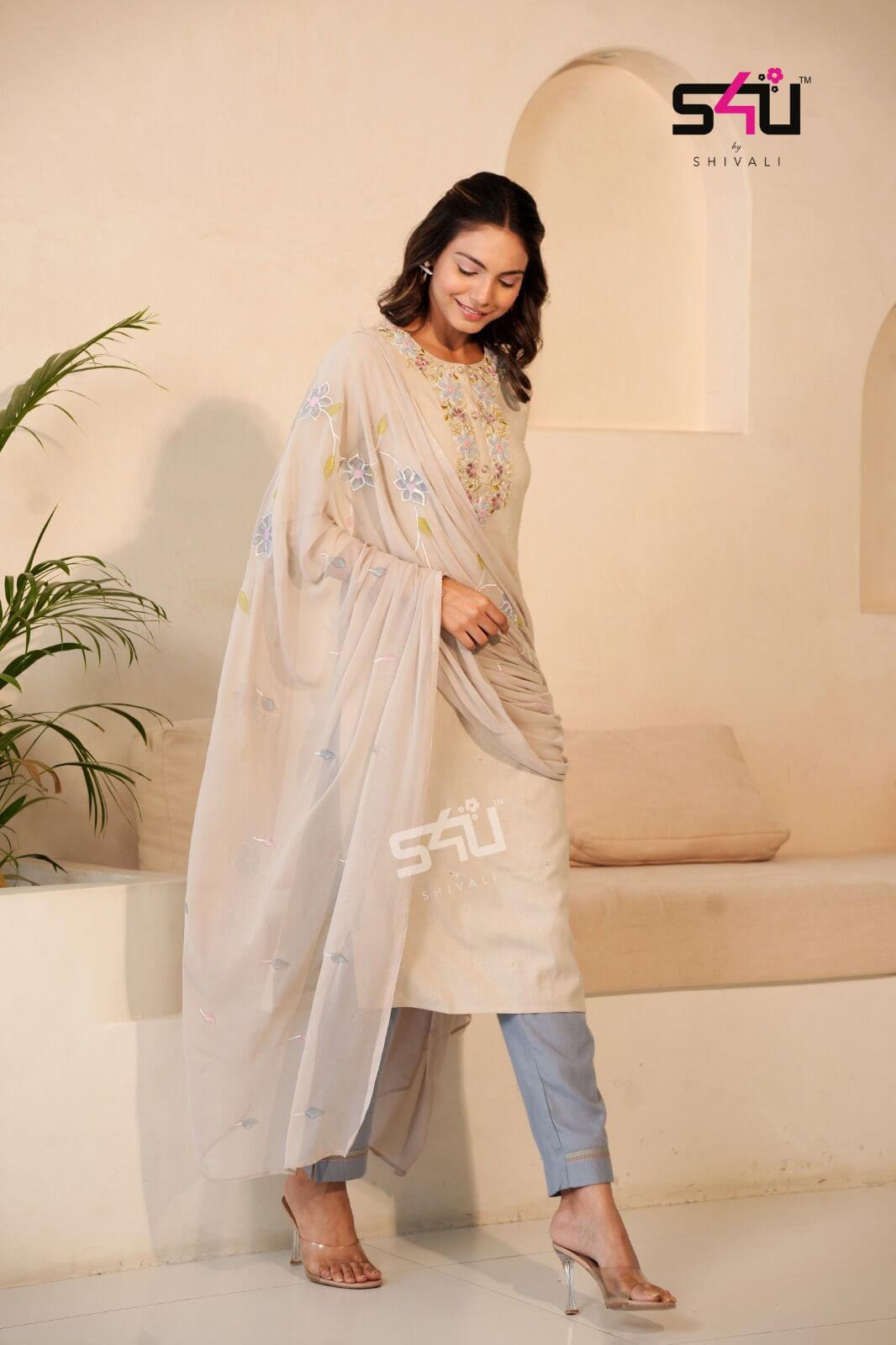 S4u Womaniya Designer Kurti with Bottom and Dupatta Catalog collection 1