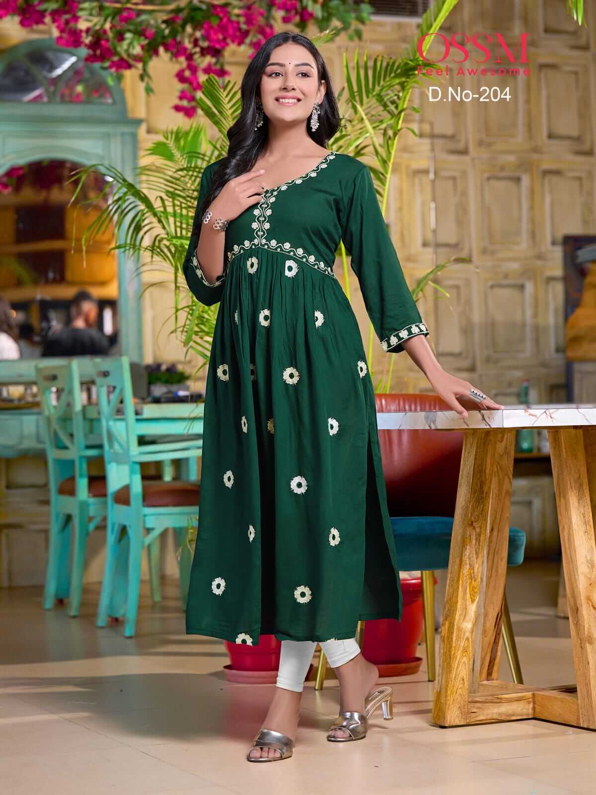 Ossm Celebration Vol 2 Alia Style Embroidery Kurtis Catalog collection 5