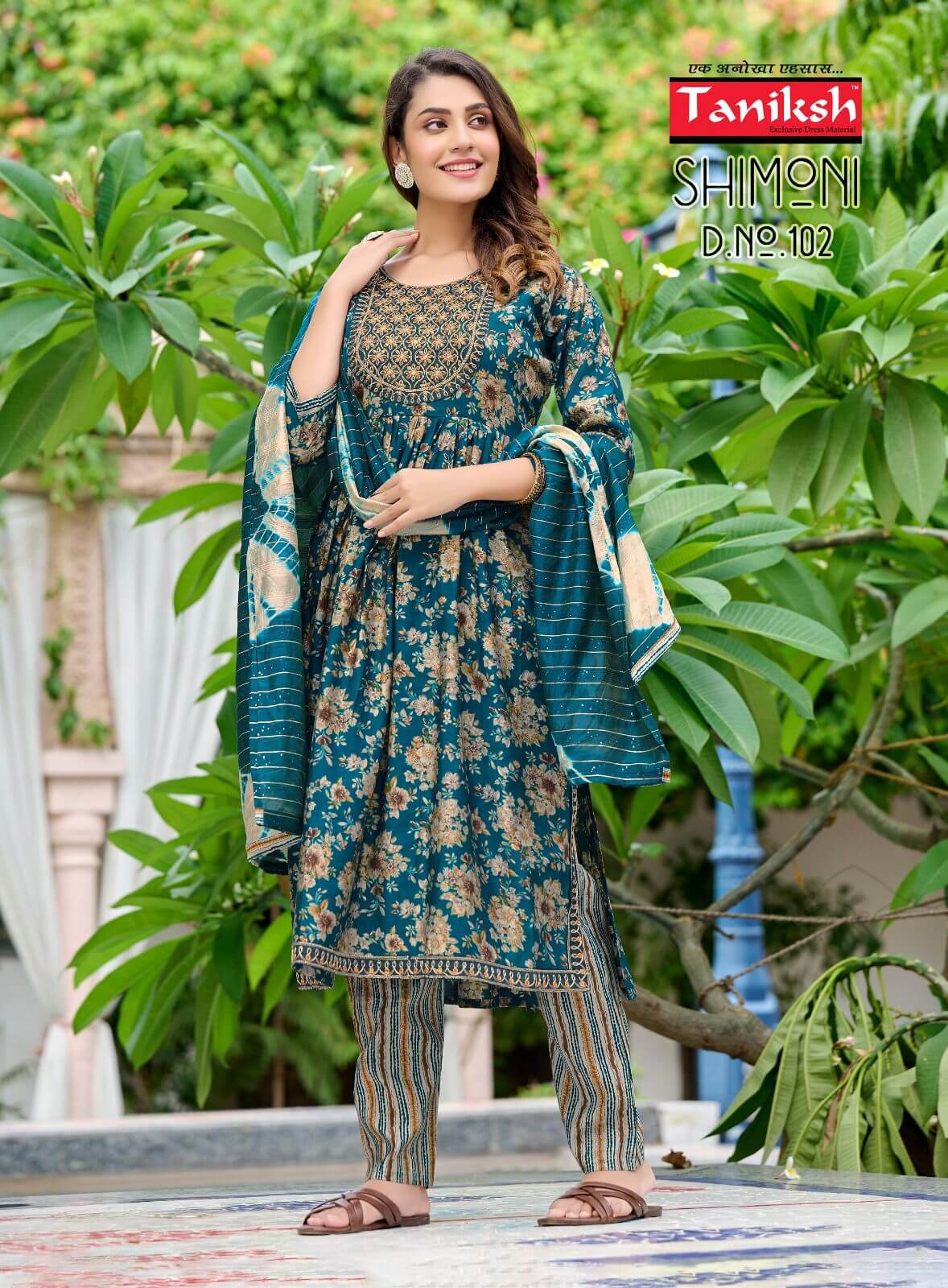 Taniksh Simoni Naira Cut Kurti Pant Dupatta Catalog collection 9