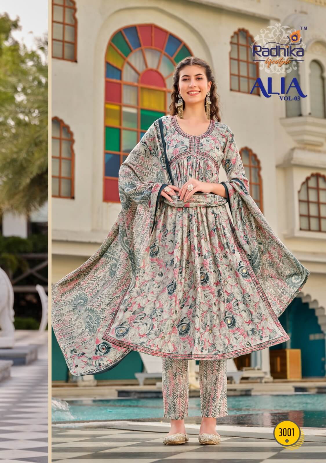 Radhika Lifestyle Alia Vol 3 Printed Salwar Kameez Catalog collection 3