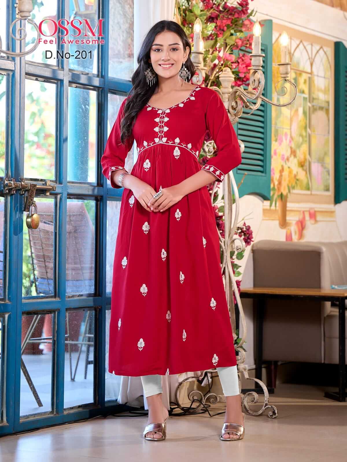 Ossm Celebration Vol 2 Alia Style Embroidery Kurtis Catalog collection 6