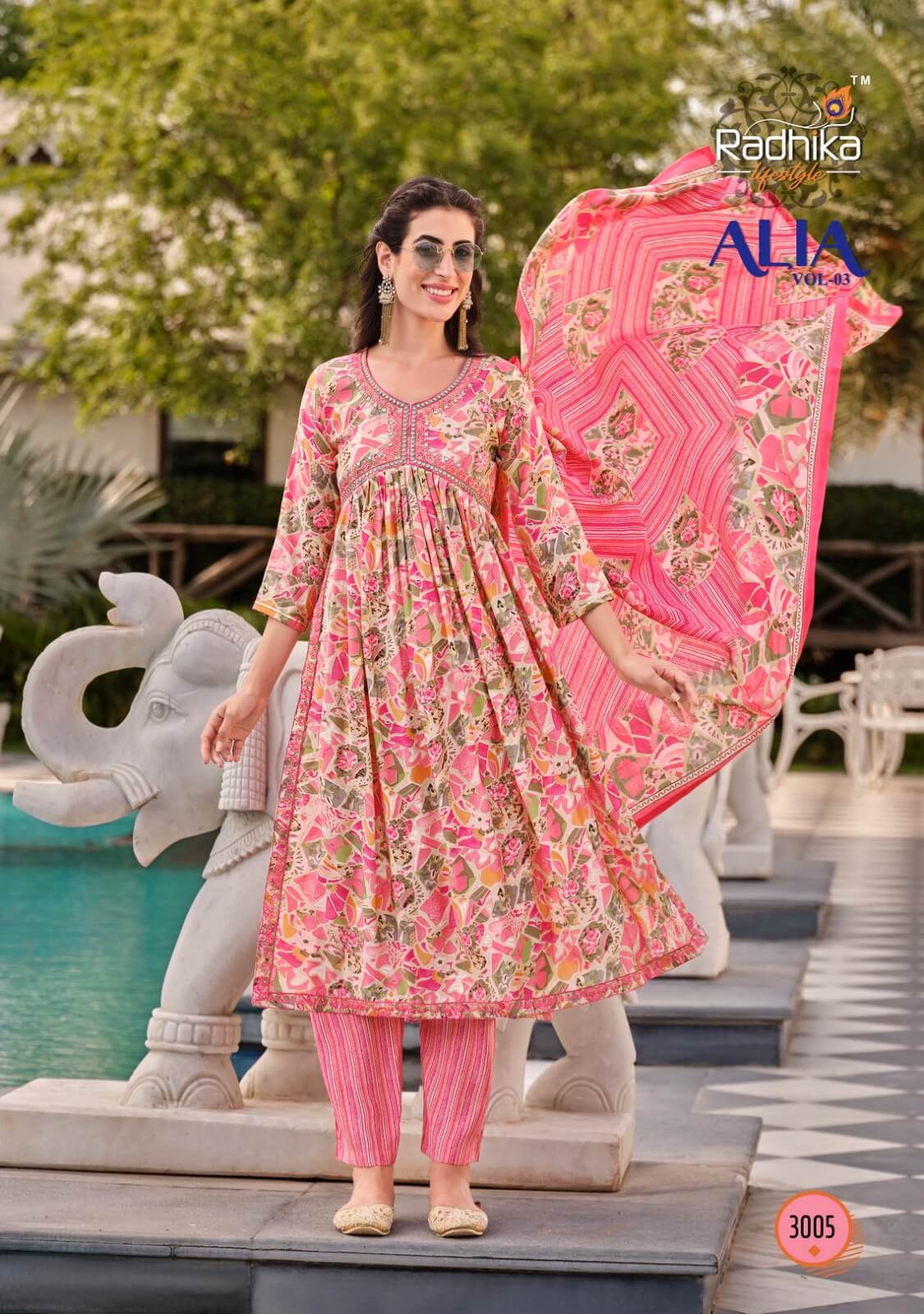 Radhika Lifestyle Alia Vol 3 Printed Salwar Kameez Catalog collection 5