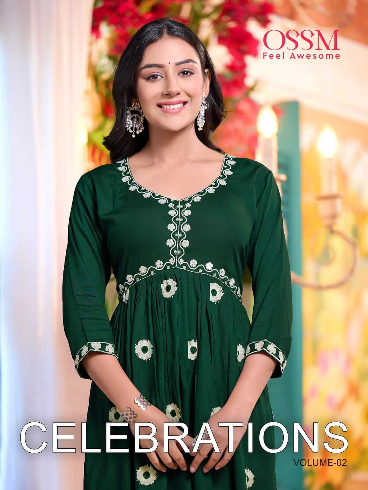 Ossm Celebration Vol 2 Alia Style Embroidery Kurtis Catalog collection 1