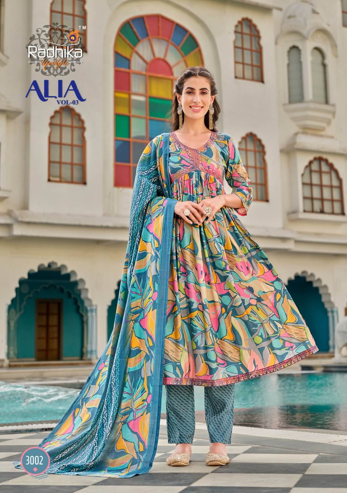 Radhika Lifestyle Alia Vol 3 Printed Salwar Kameez Catalog collection 8