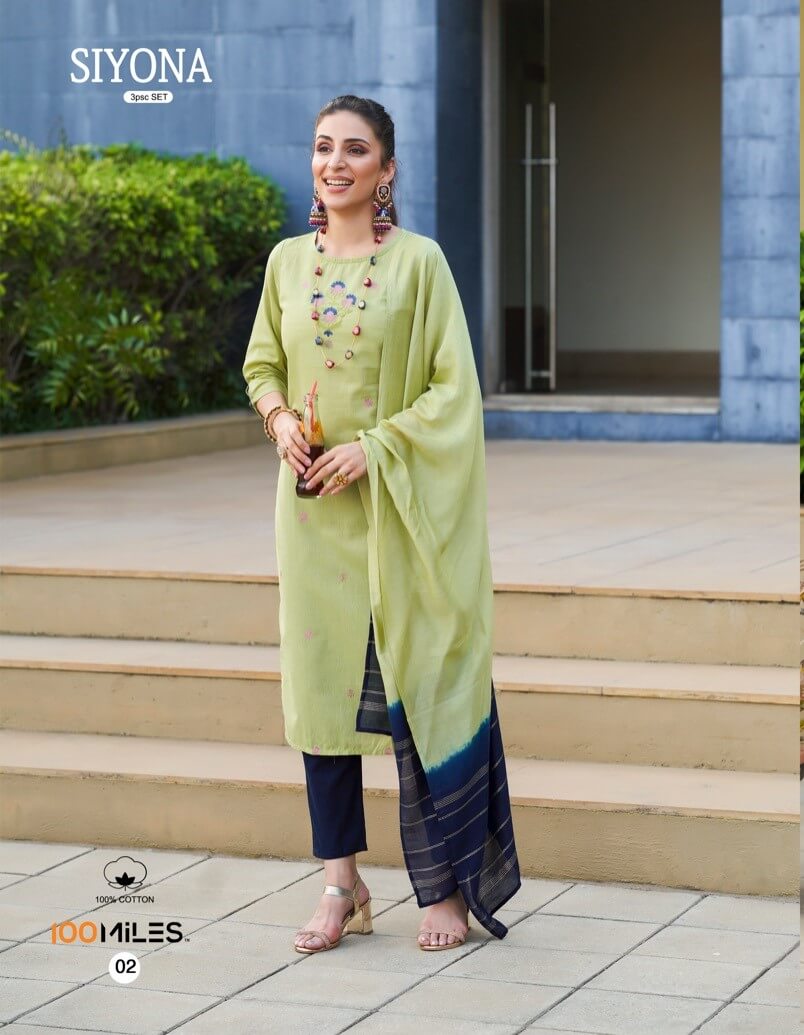 100 Miles Siyona Cotton Salwar Kameez Catalog collection 3