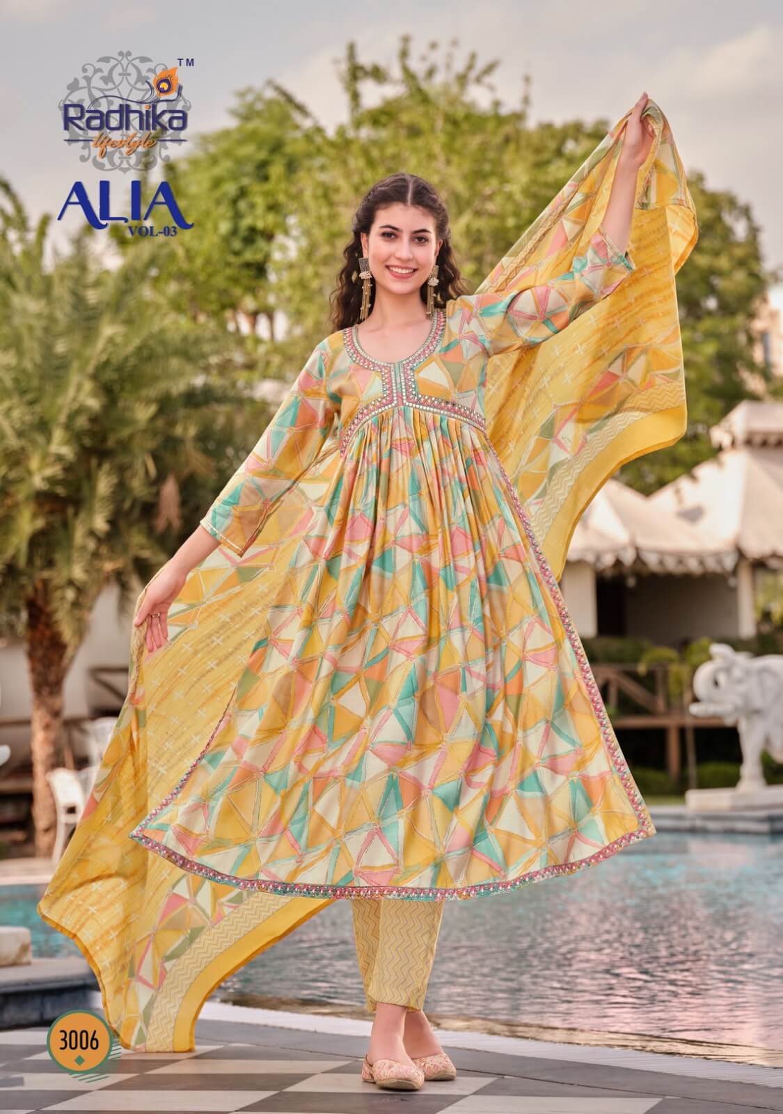 Radhika Lifestyle Alia Vol 3 Printed Salwar Kameez Catalog collection 9
