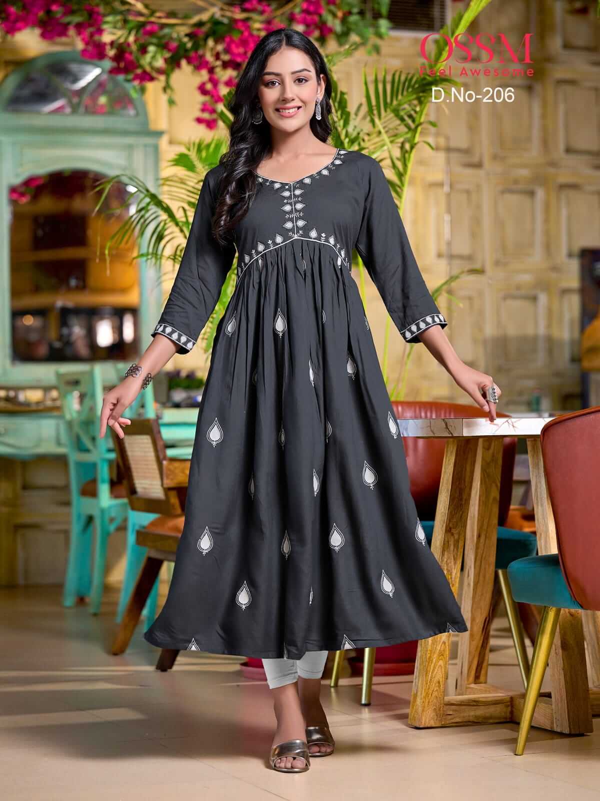 Ossm Celebration Vol 2 Alia Style Embroidery Kurtis Catalog collection 7