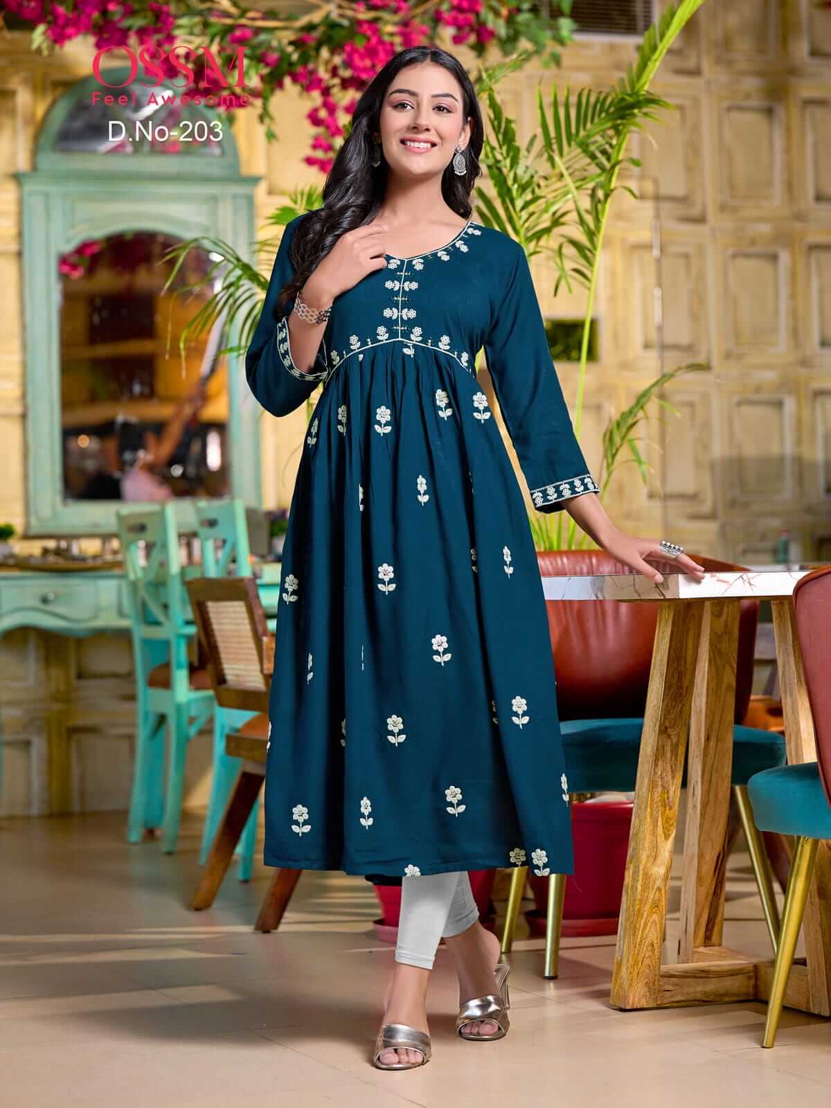 Ossm Celebration Vol 2 Alia Style Embroidery Kurtis Catalog collection 4