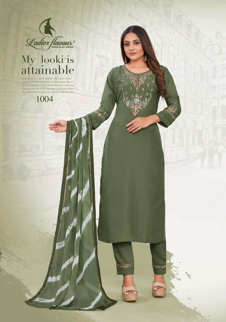 Ladies Flavour Noori Embroidery Salwar Kameez Catalog collection 9