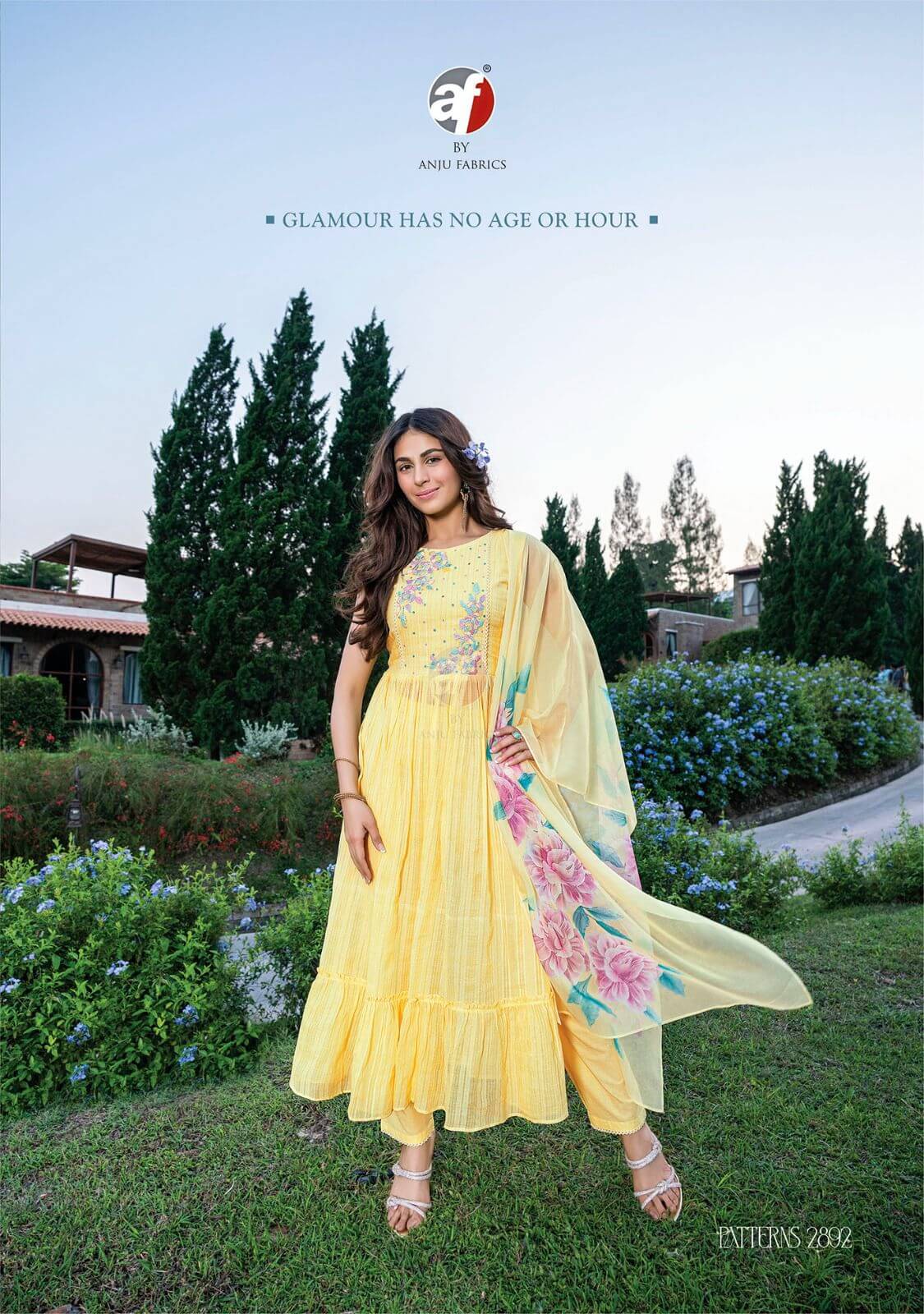Anju Fabrics Patterns Vol 2 Designer Kurtis Bottom Dupatta collection 2