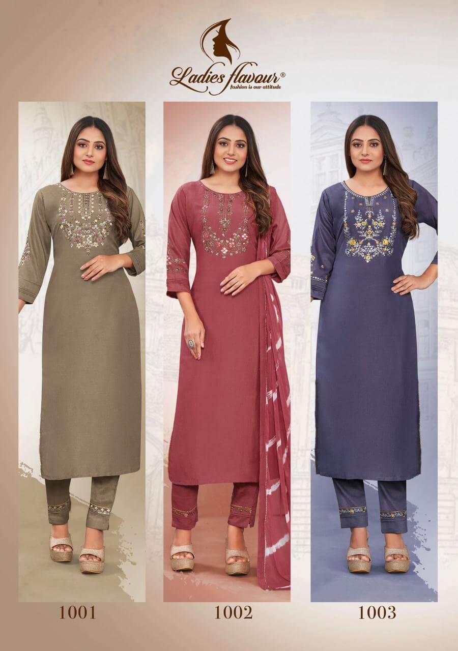 Ladies Flavour Noori Embroidery Salwar Kameez Catalog collection 13