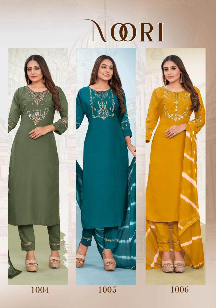 Ladies Flavour Noori Embroidery Salwar Kameez Catalog collection 14