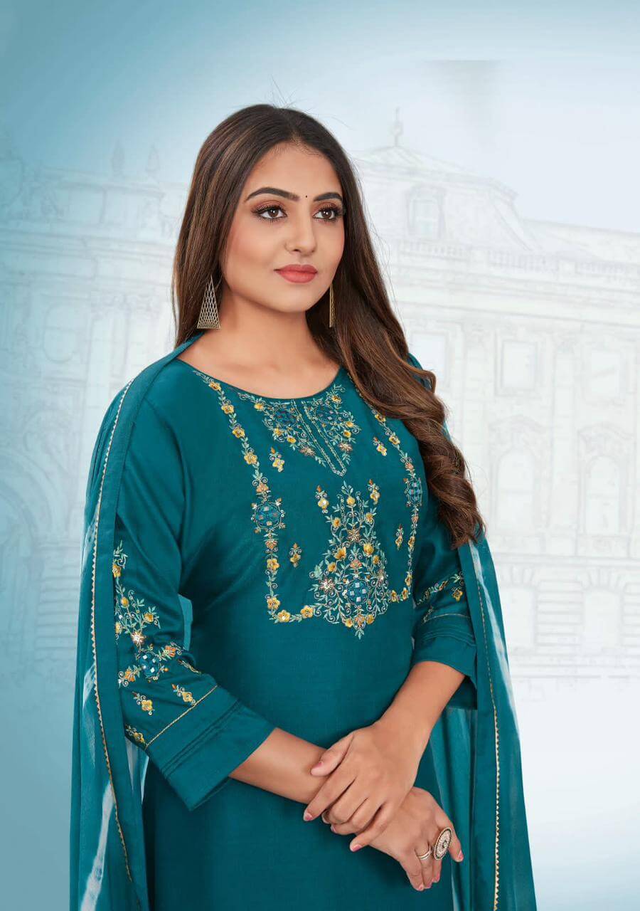 Ladies Flavour Noori Embroidery Salwar Kameez Catalog collection 5