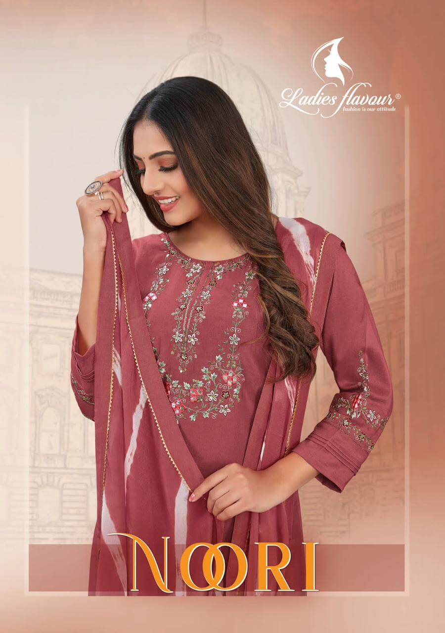 Ladies Flavour Noori Embroidery Salwar Kameez Catalog collection 4