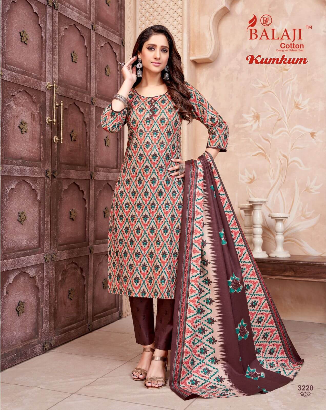 Balaji Cotton Kumkum Vol 32 B Readymade Dress collection 8