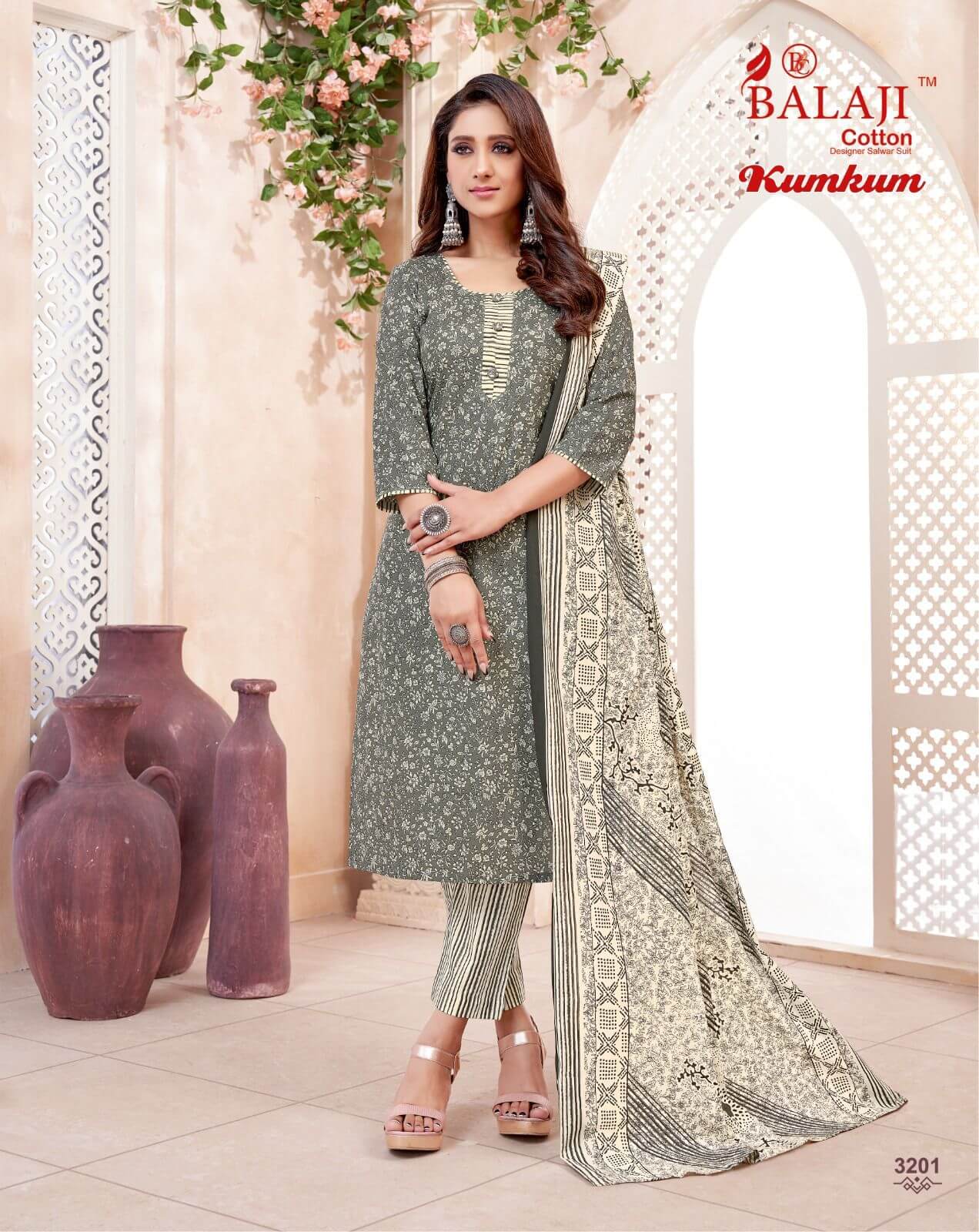 Balaji Cotton Kumkum Vol 32 A Readymade Dress collection 9