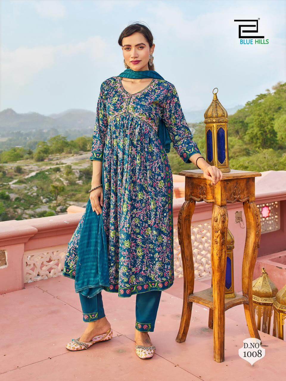 Blue Hills Bollywood Tikka Alia Rayon Kurti Bottom Dupatta collection 10