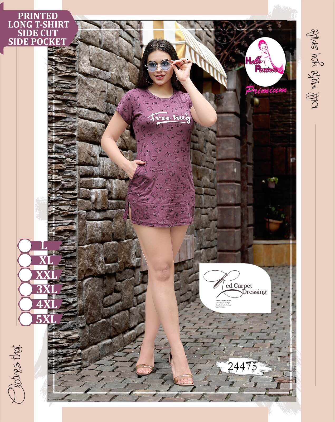 Hello Partner Night Dress Long T shirts Catalog collection 5