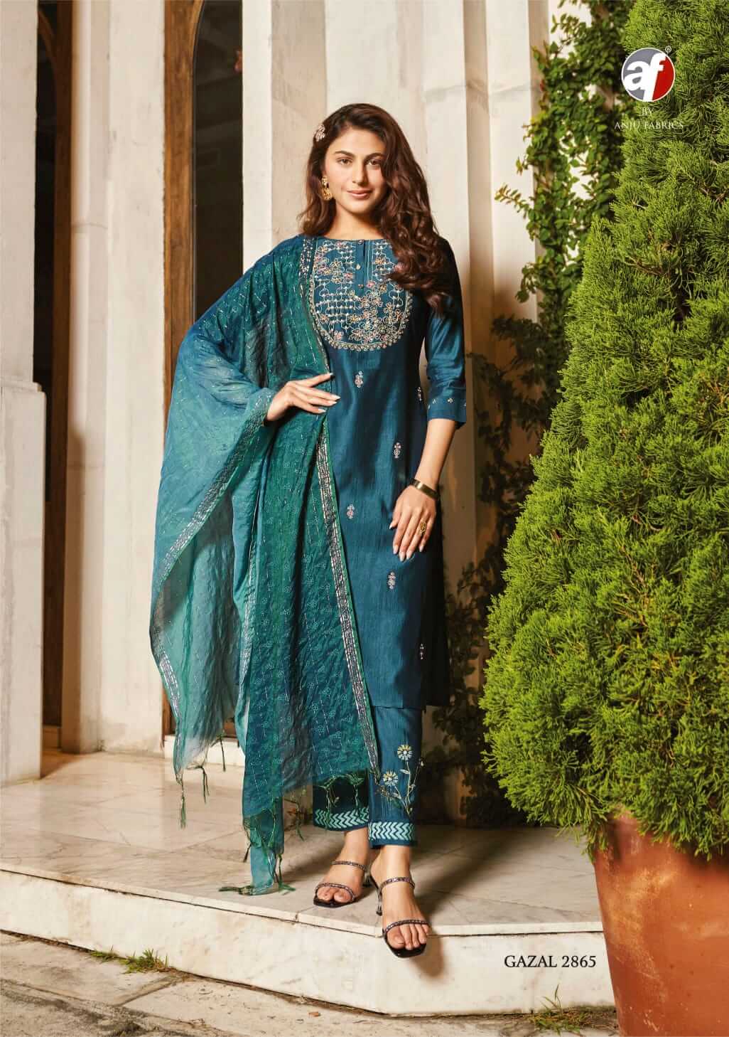 Anju Fabrics Gazal vol 2 Kurti with Pant and  Dupatta collection 12