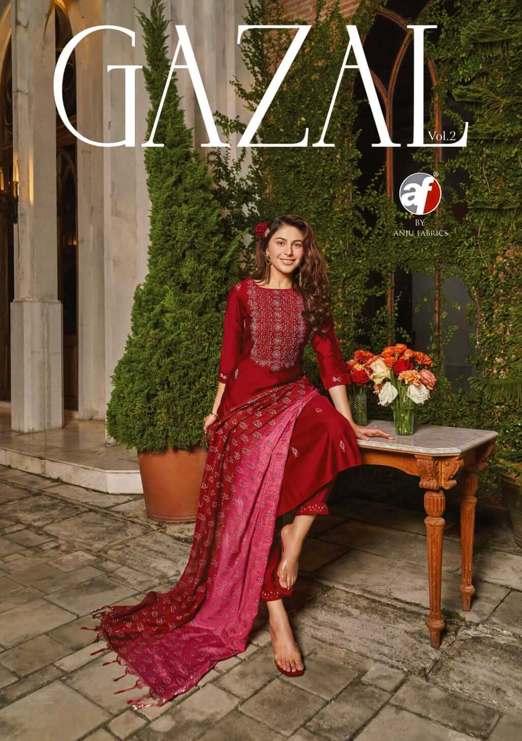 Anju Fabrics Gazal vol 2 Kurti with Pant and  Dupatta collection 13