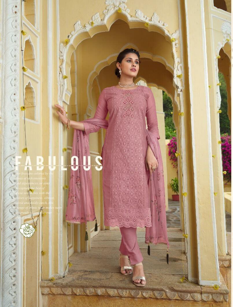 Lily Laly Chikenkari Lucknowi Work Kurti Bottom Dupatta Catalog collection 11