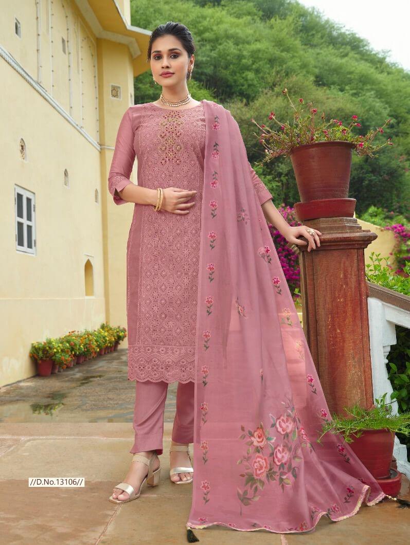 Lily Laly Chikenkari Lucknowi Work Kurti Bottom Dupatta Catalog collection 7