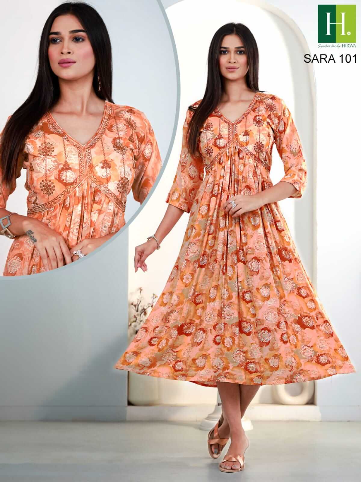 Hirwa Sara Alia Cut One Piece Dress Catalog collection 3