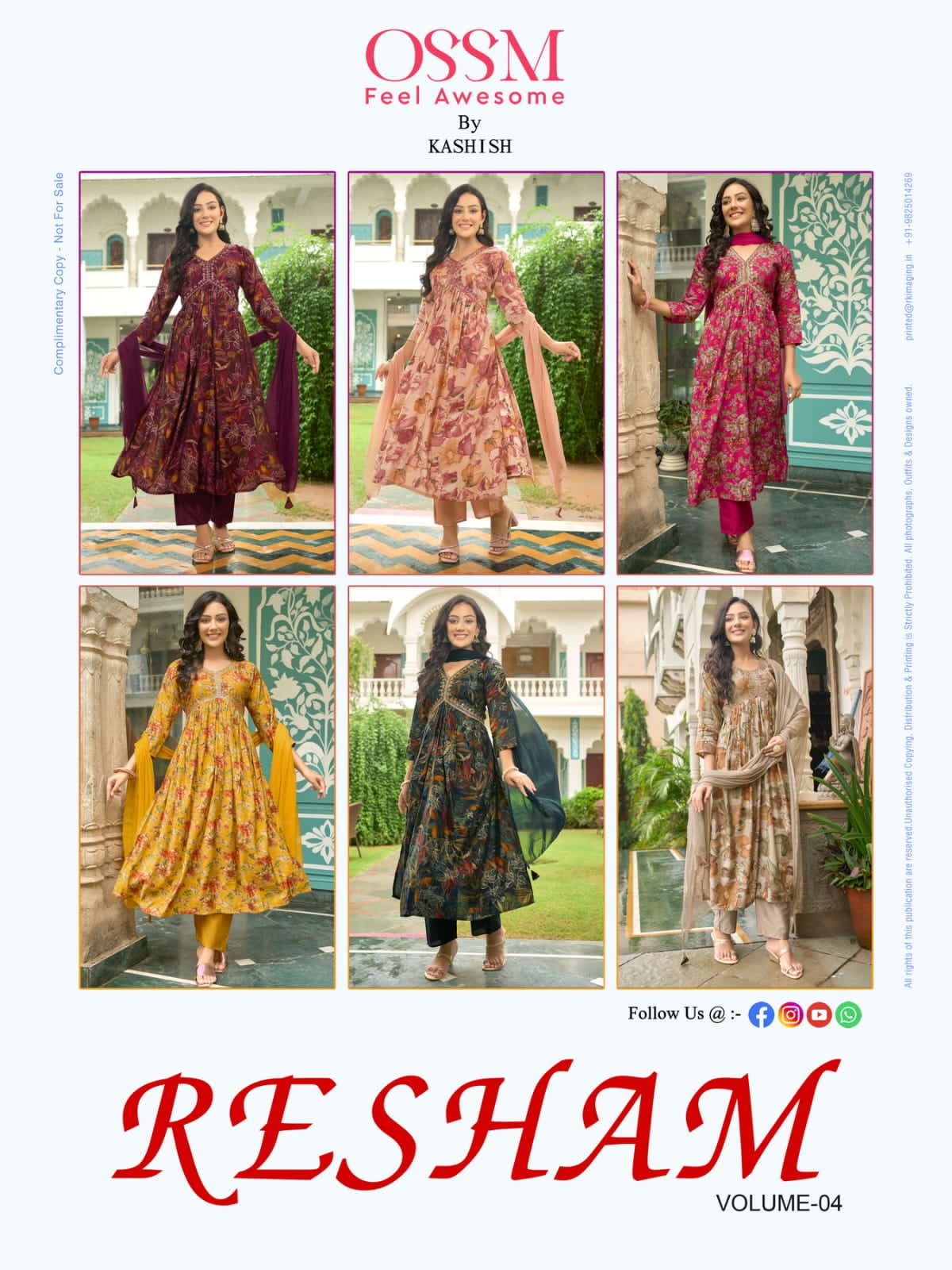 Ossm Resham Vol 4 Alia Cut Printed Salwar Kameez Catalog collection 8