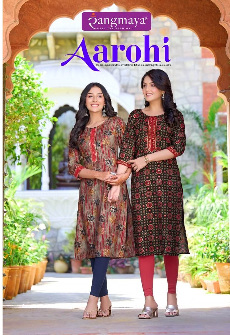 Rangmaya Aarohi Casual Wear Kurti Catalog collection 11