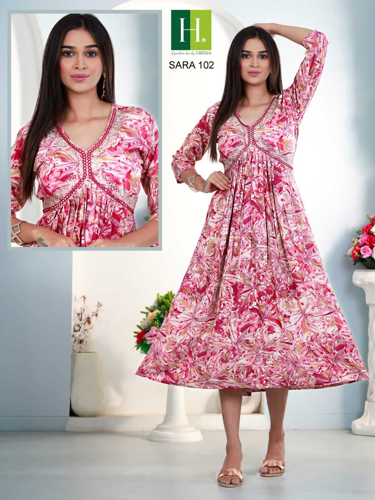 Hirwa Sara Alia Cut One Piece Dress Catalog collection 2