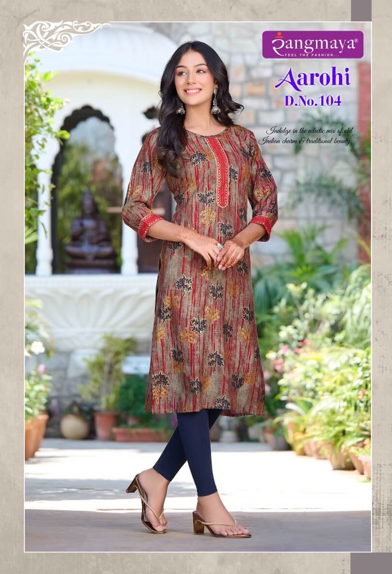 Rangmaya Aarohi Casual Wear Kurti Catalog collection 8