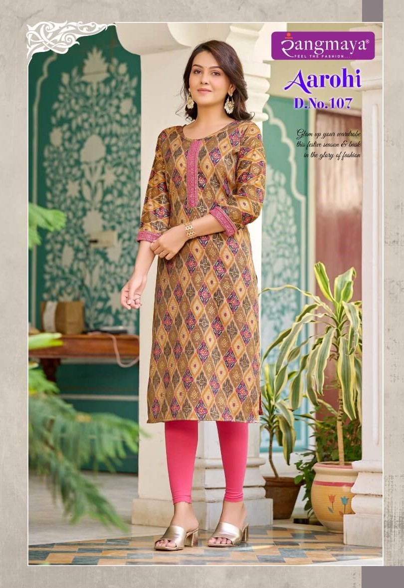 Rangmaya Aarohi Casual Wear Kurti Catalog collection 5