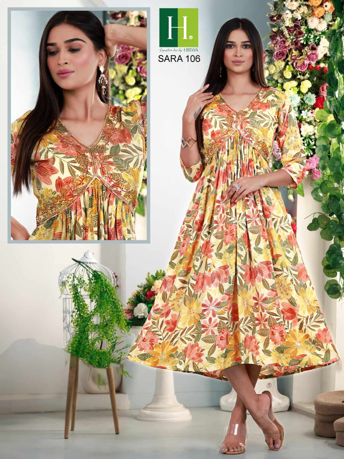 Hirwa Sara Alia Cut One Piece Dress Catalog collection 5