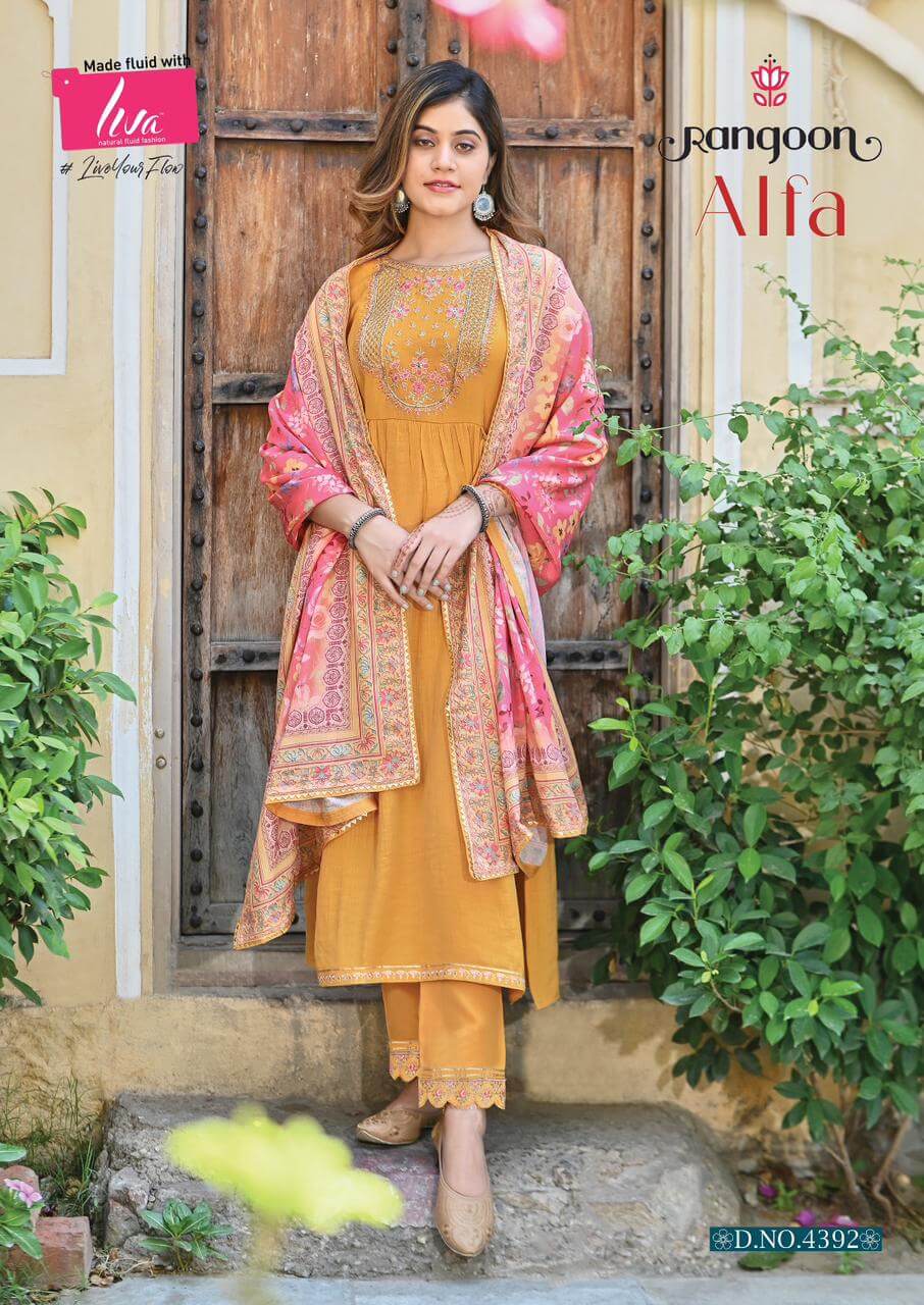 Rangoon Alfa Embroidery Salwar Kameez Catalog collection 5