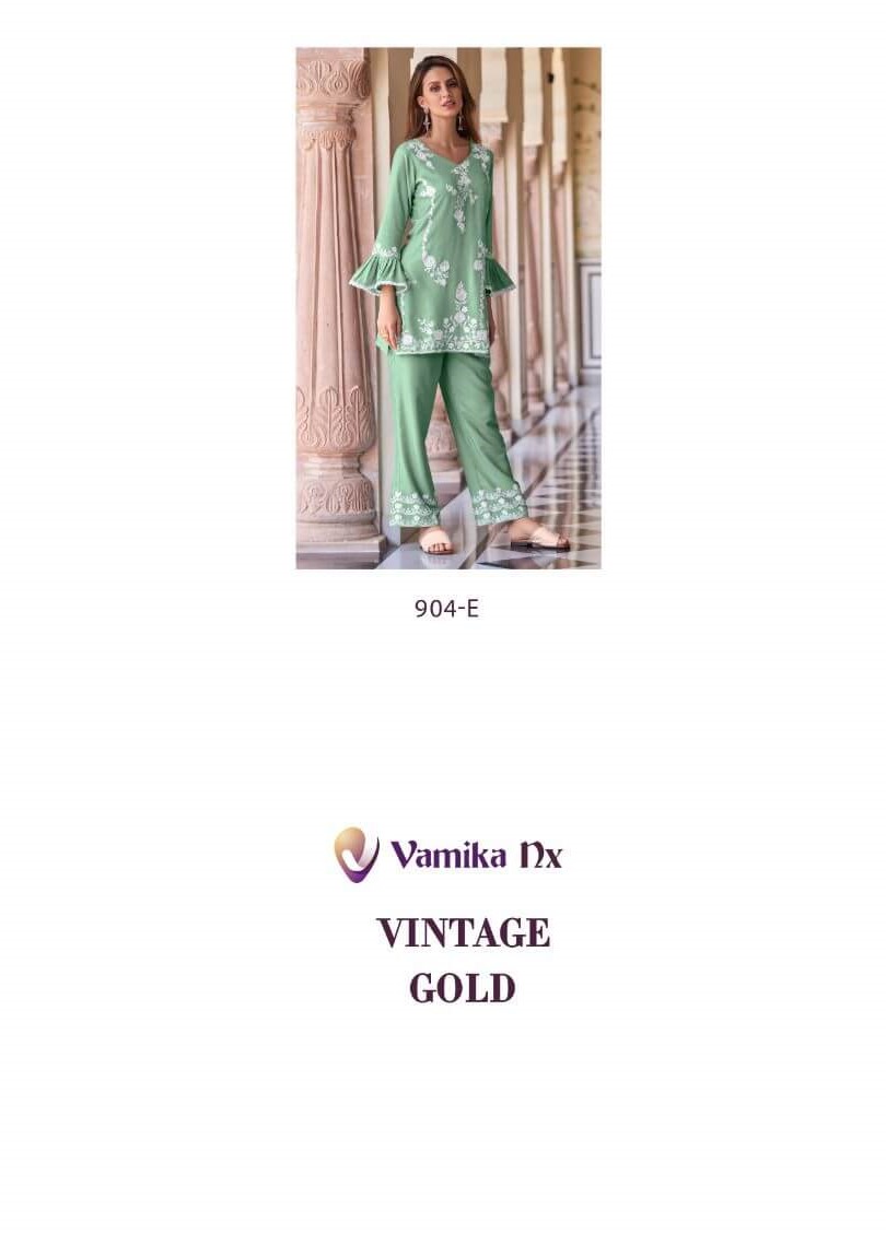 Vamika Vintage Gold Co Ord Set Catalog collection 2