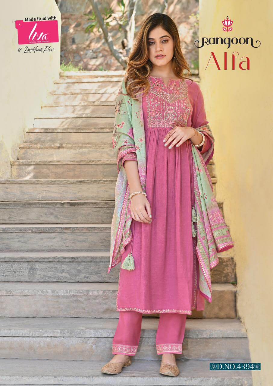 Rangoon Alfa Embroidery Salwar Kameez Catalog collection 7