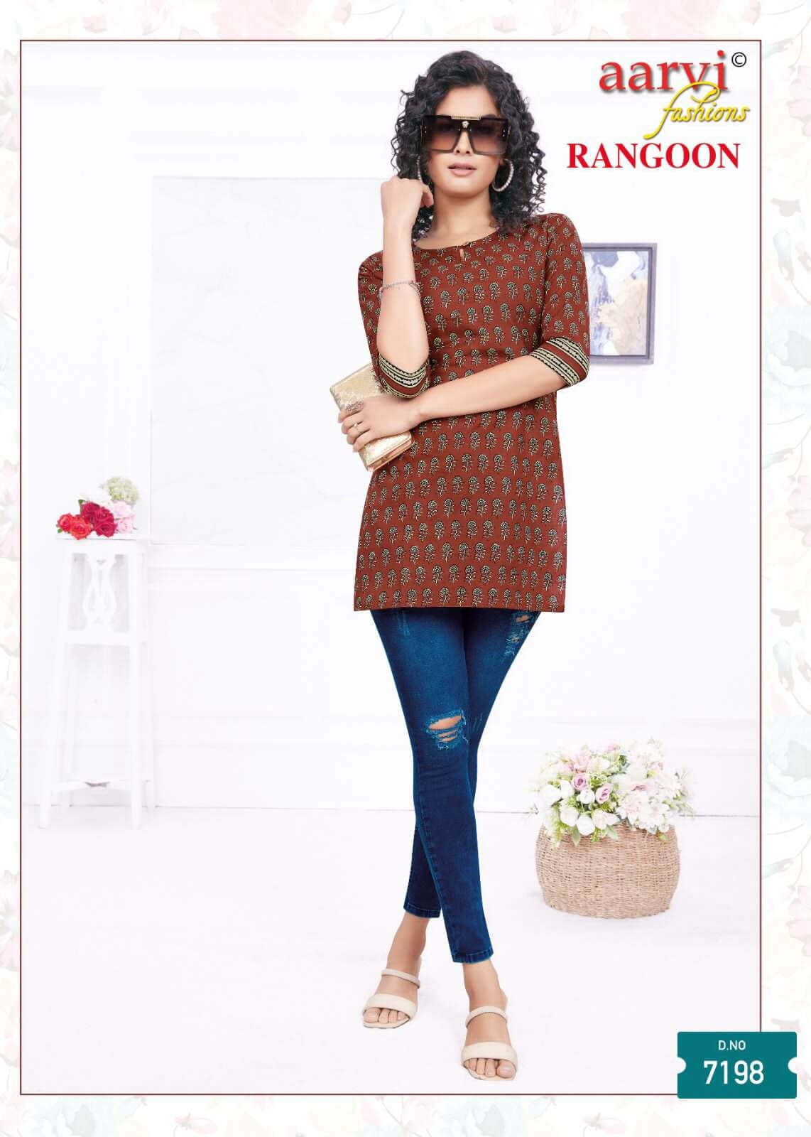 Aarvi Fashions Rangoon Ladies Short Tops Catalog collection 17