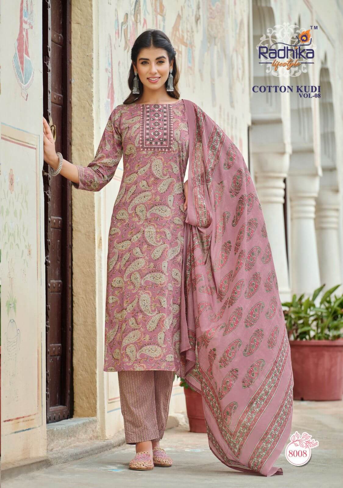 Radhika Cotton Kudi Vol 8 Printed Salwar Kameez Catalog collection 9