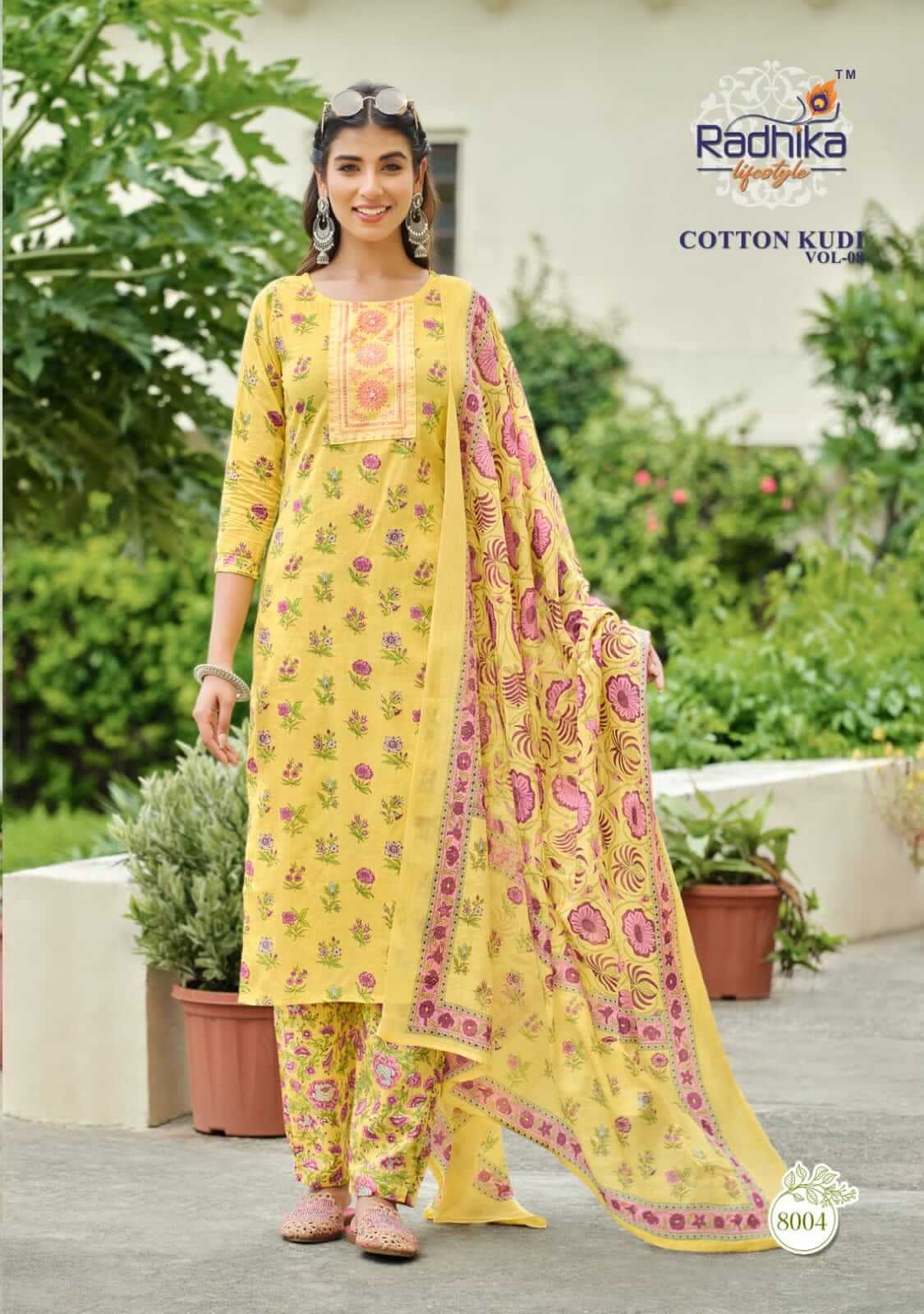 Radhika Cotton Kudi Vol 8 Printed Salwar Kameez Catalog collection 10