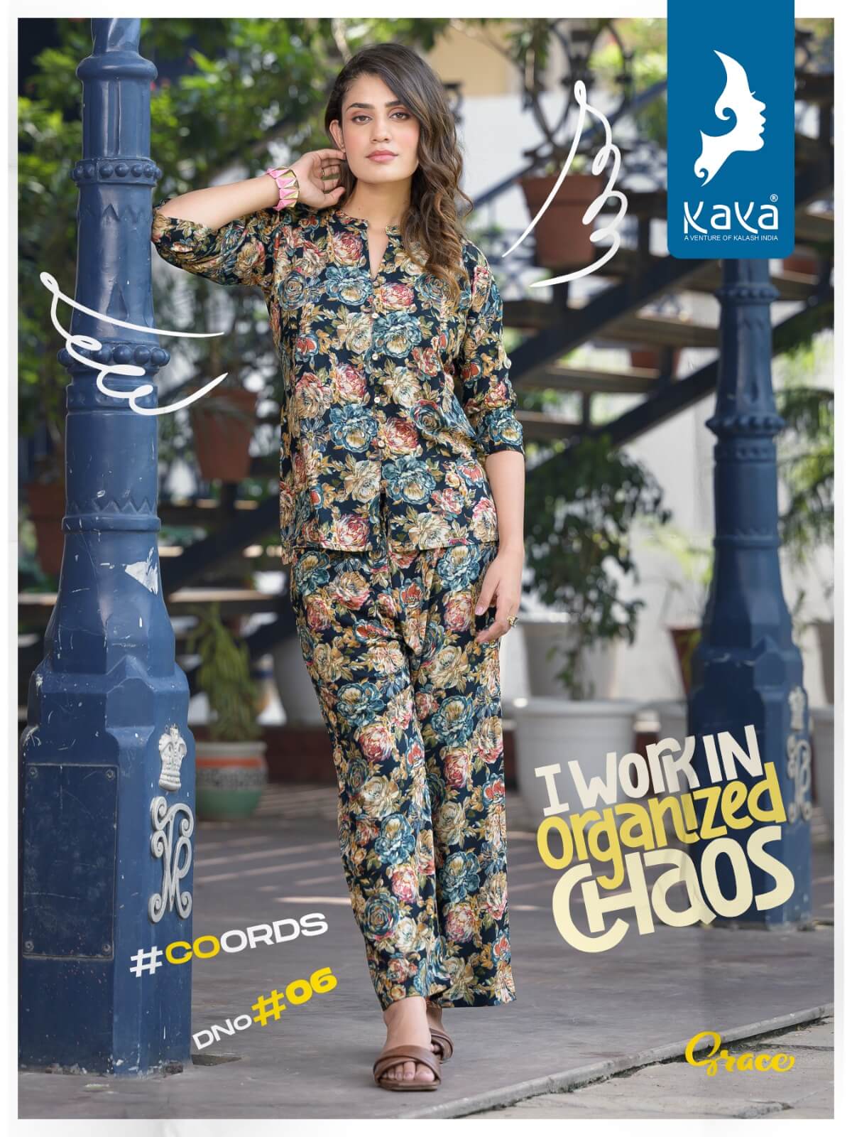 Kaya Grace Top With Bottom Co Ord Set Catalog collection 7