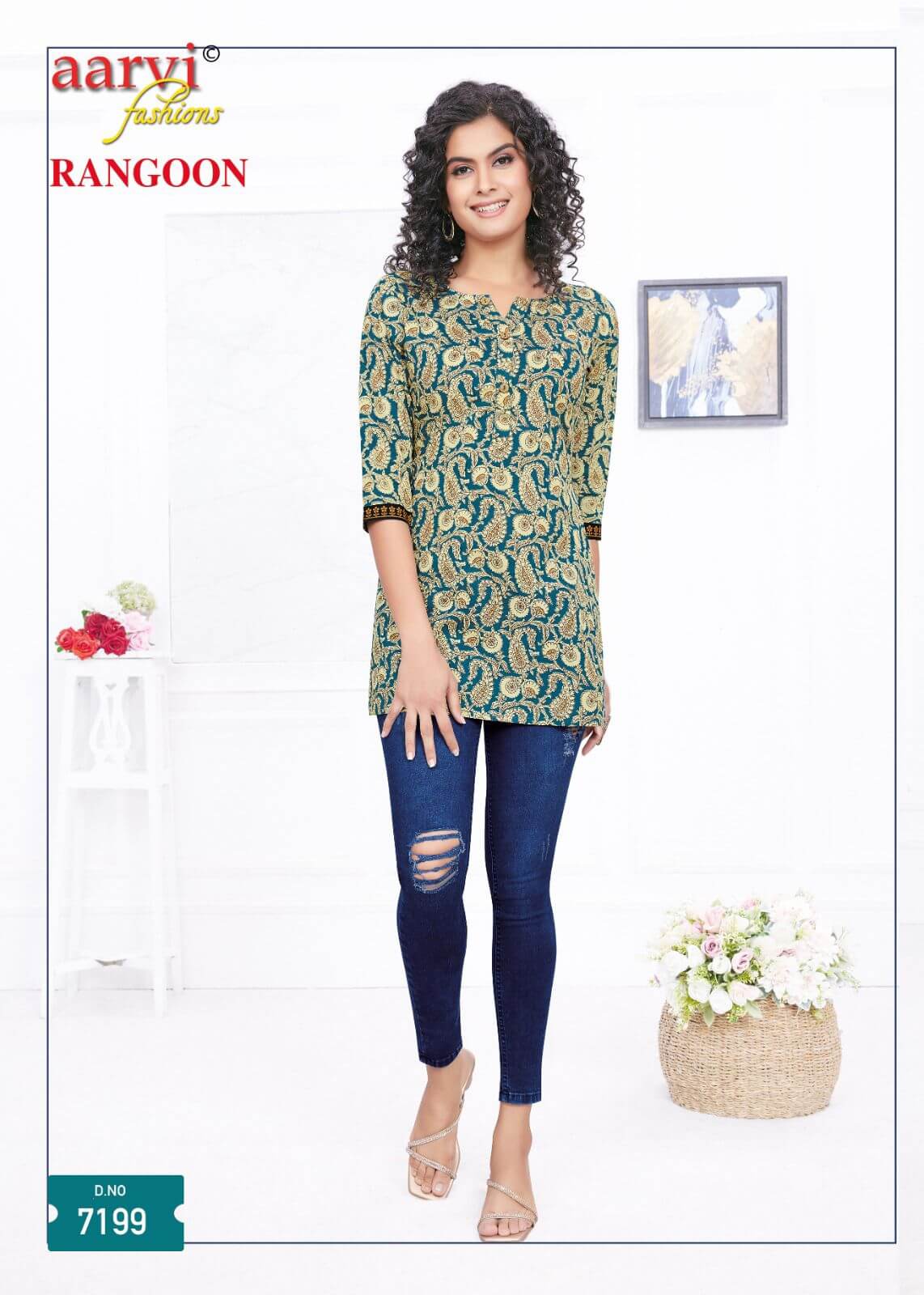 Aarvi Fashions Rangoon Ladies Short Tops Catalog collection 8