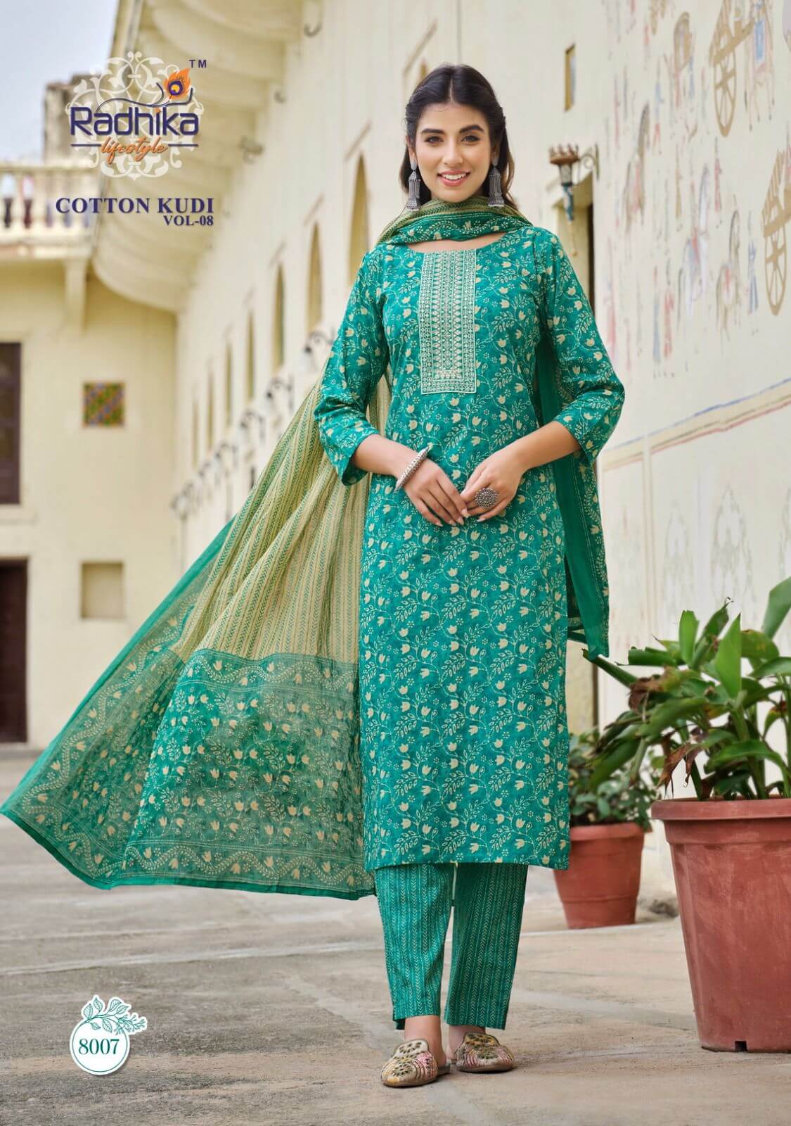 Radhika Cotton Kudi Vol 8 Printed Salwar Kameez Catalog collection 6