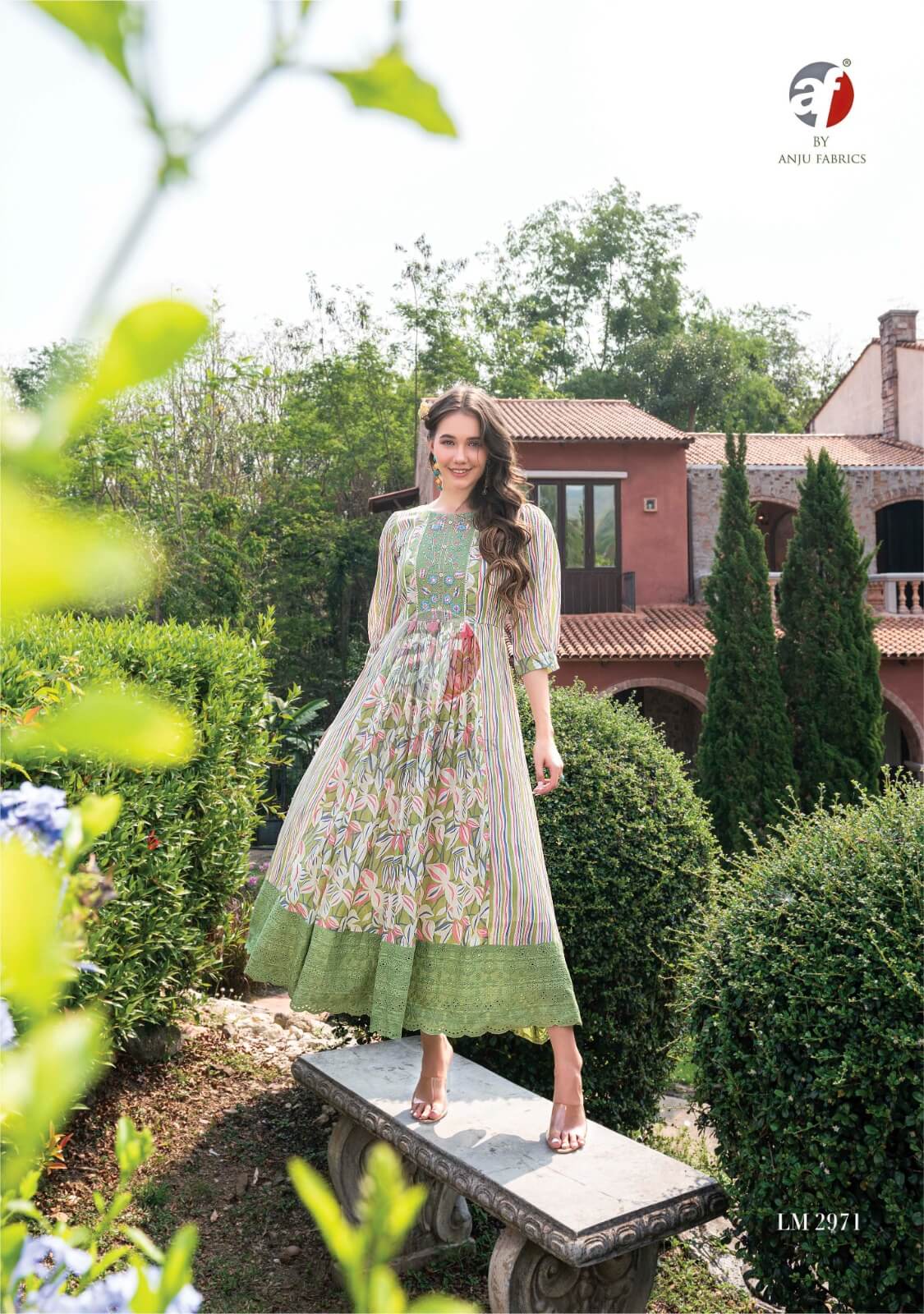 Anju Fabrics Lime Light Vol 2 One Piece Gowns Catalog collection 10